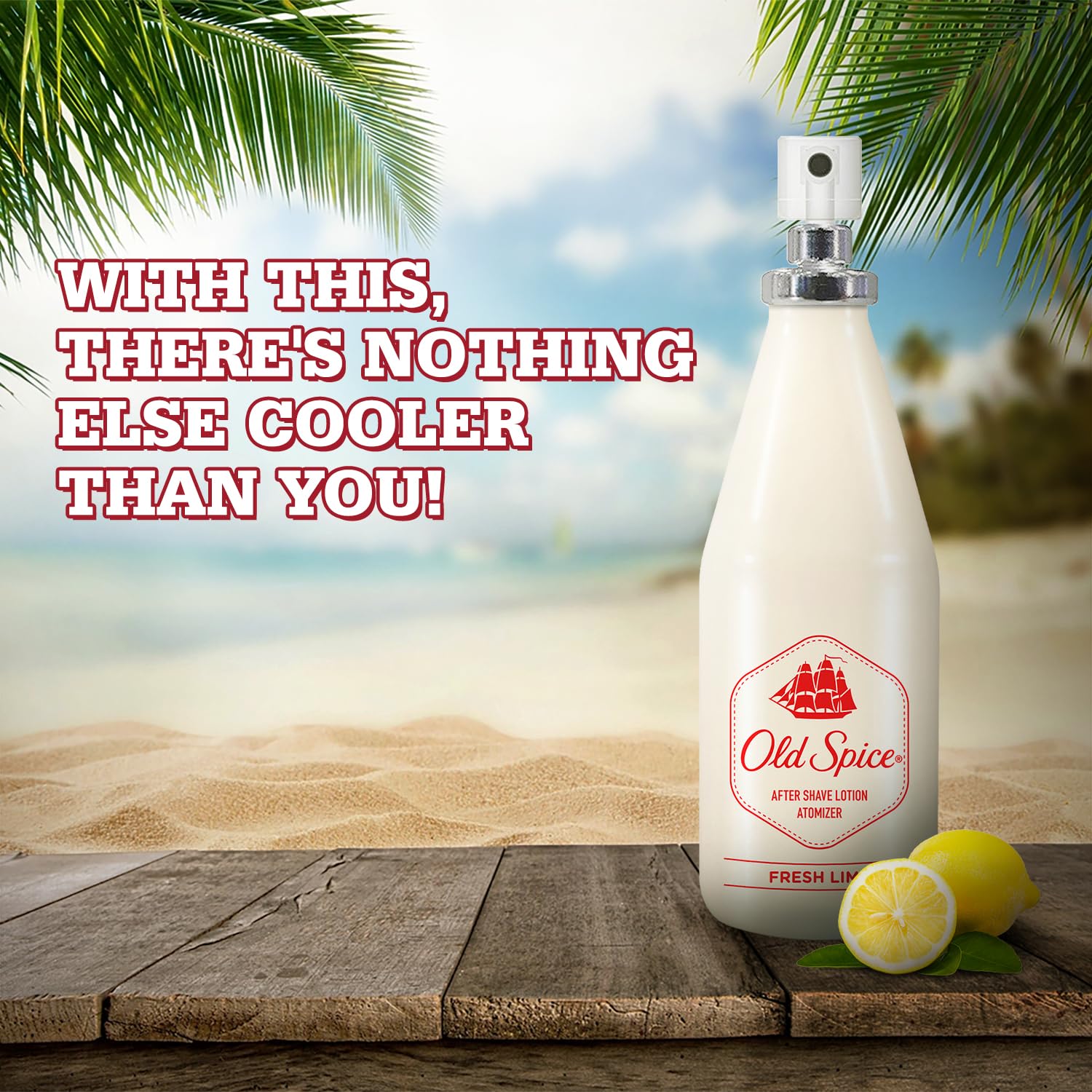 Old Spice ASL Atomised After Shave Lotion Fresh Lime - Cool, Aromatic and Fresh, 150ml