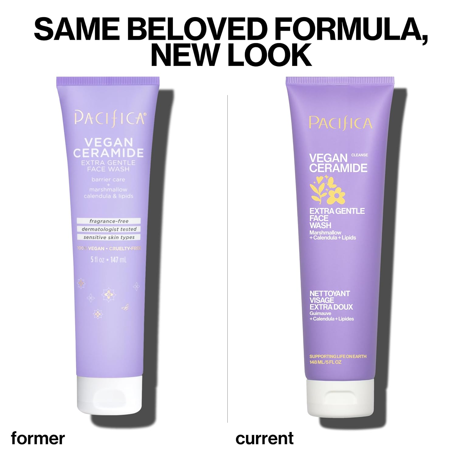 Pacifica Beauty 100 % Vegan Ceramide Barrier Repair Extra Gentle Face Wash 148ml
