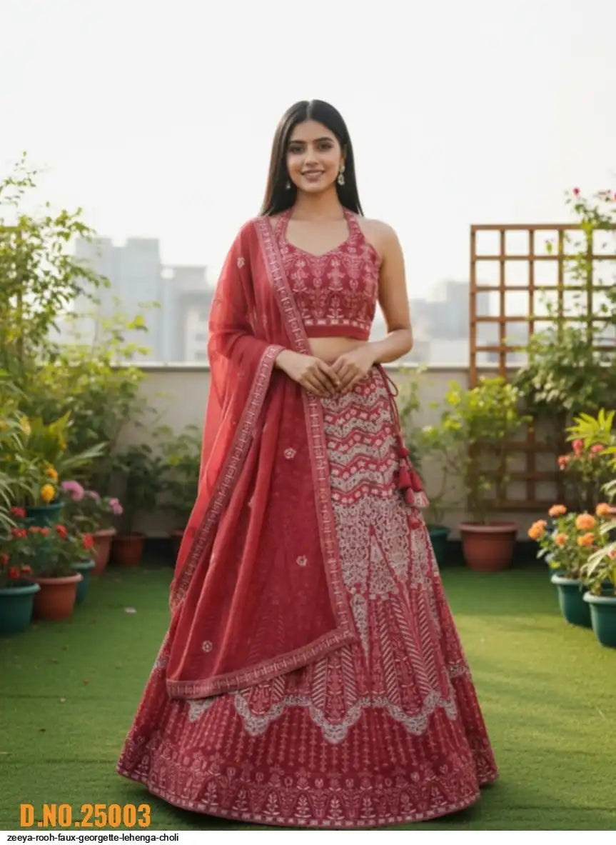 ZEEYA ROOH FAUX GEORGETTE LEHENGA CHOLI 25003
