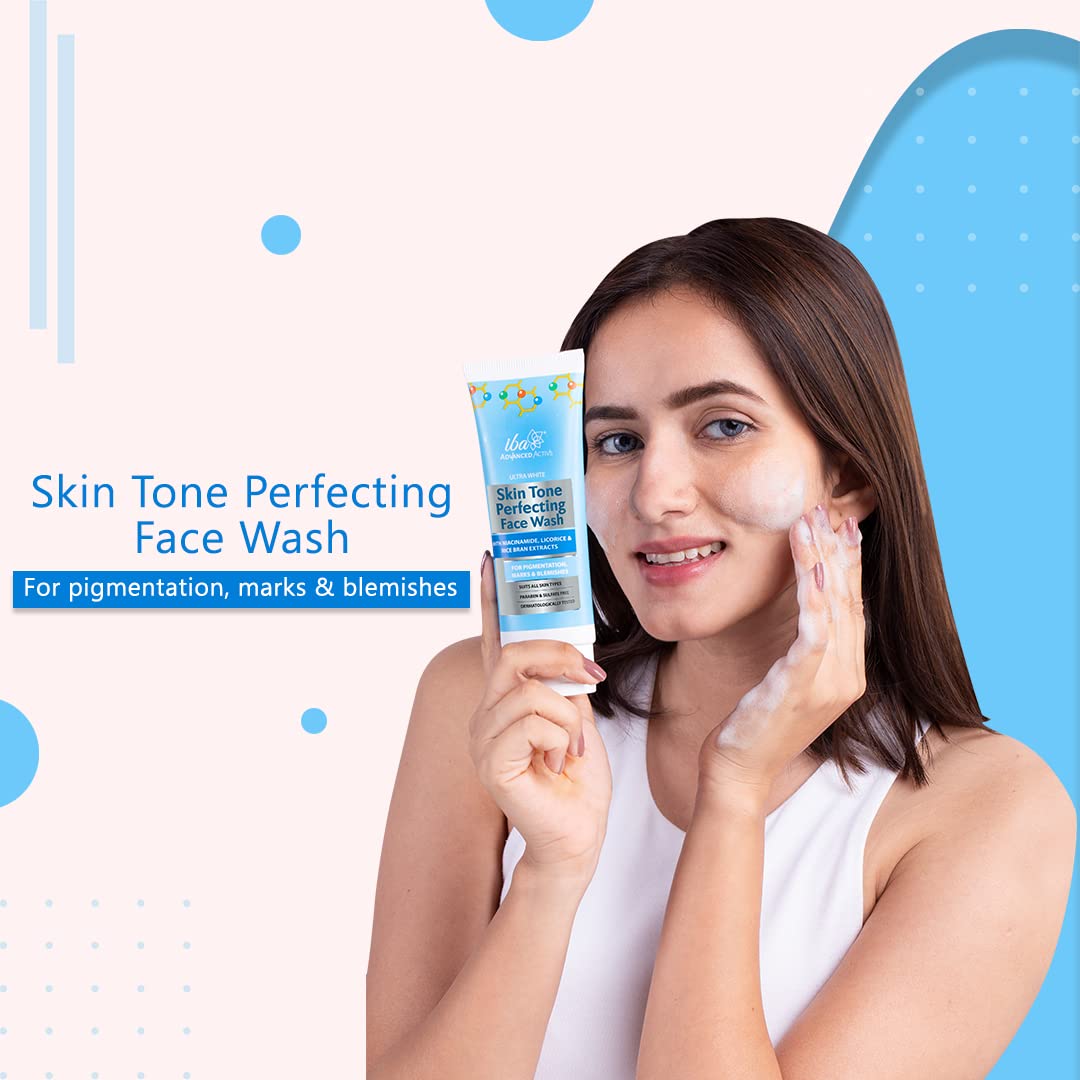 Iba Advanced Activs Ultra White Skin Tone Perfecting Face Wash 100ml