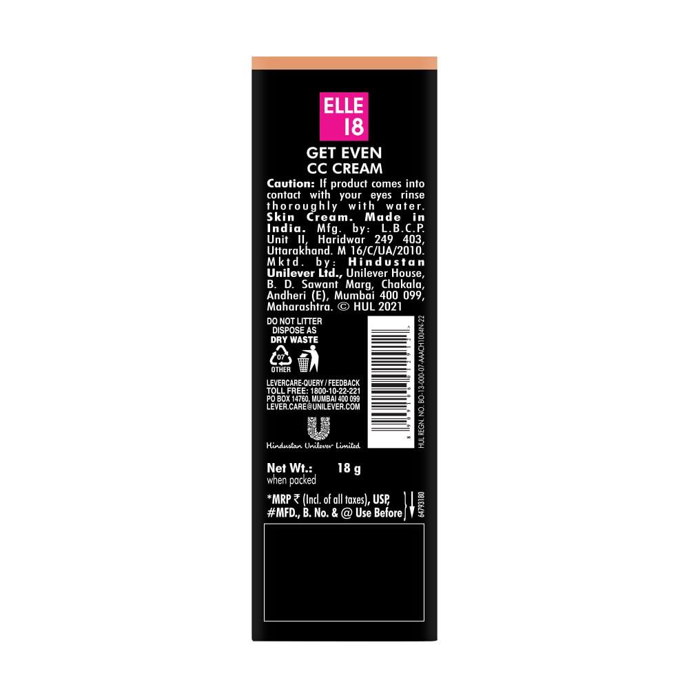 Elle18 GetEven CC Cream Bronze 18gm