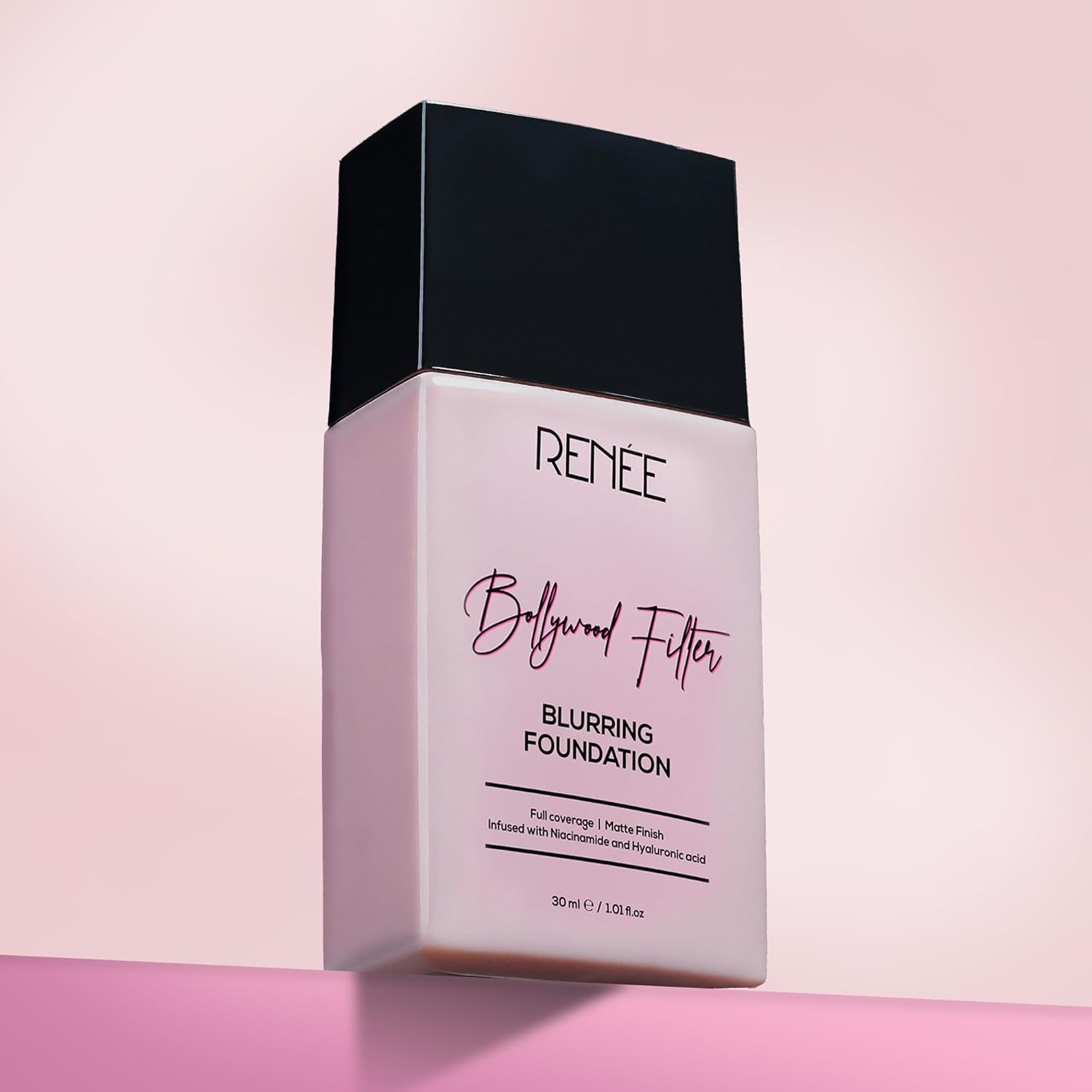 RENEE Bollywood Filter Blurring Liquid Foundation - Hazel Hush | Full Coverage, Matte Finish | Blurs Pores & Blemishes | Hydrates & Evens Skin Tone | With Niacinamide & Hyaluronic Acid | 30ml