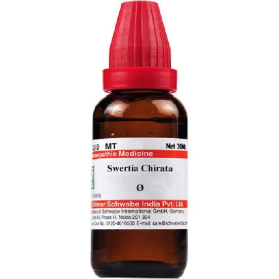 Dr Willmar Schwabe India Swertia Chirata Mother Tincture 1X (Q) (30ml) for Fever Joint pain swelling