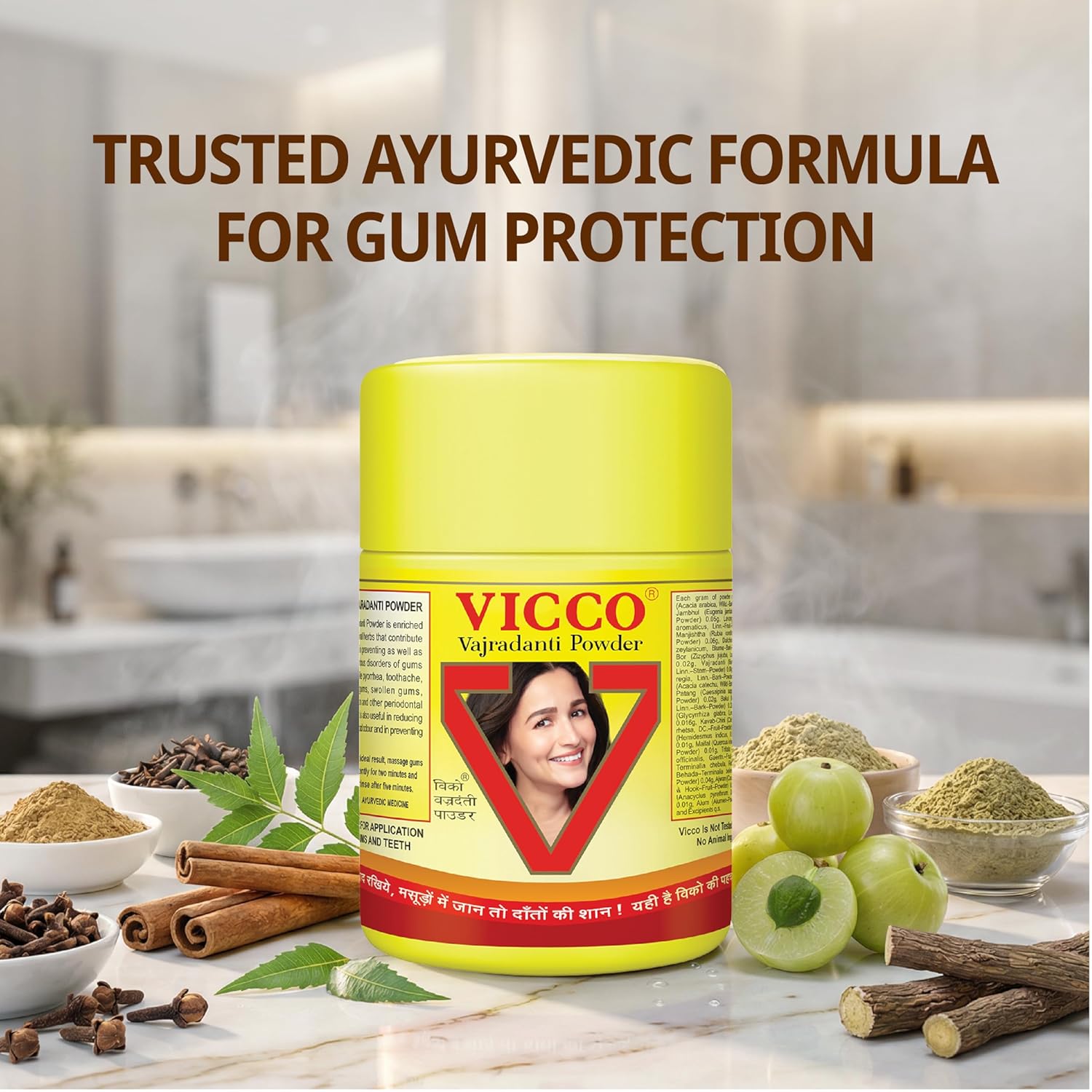 Vicco Vajradanti Powder I Ayurvedic Tooth Powder 200g