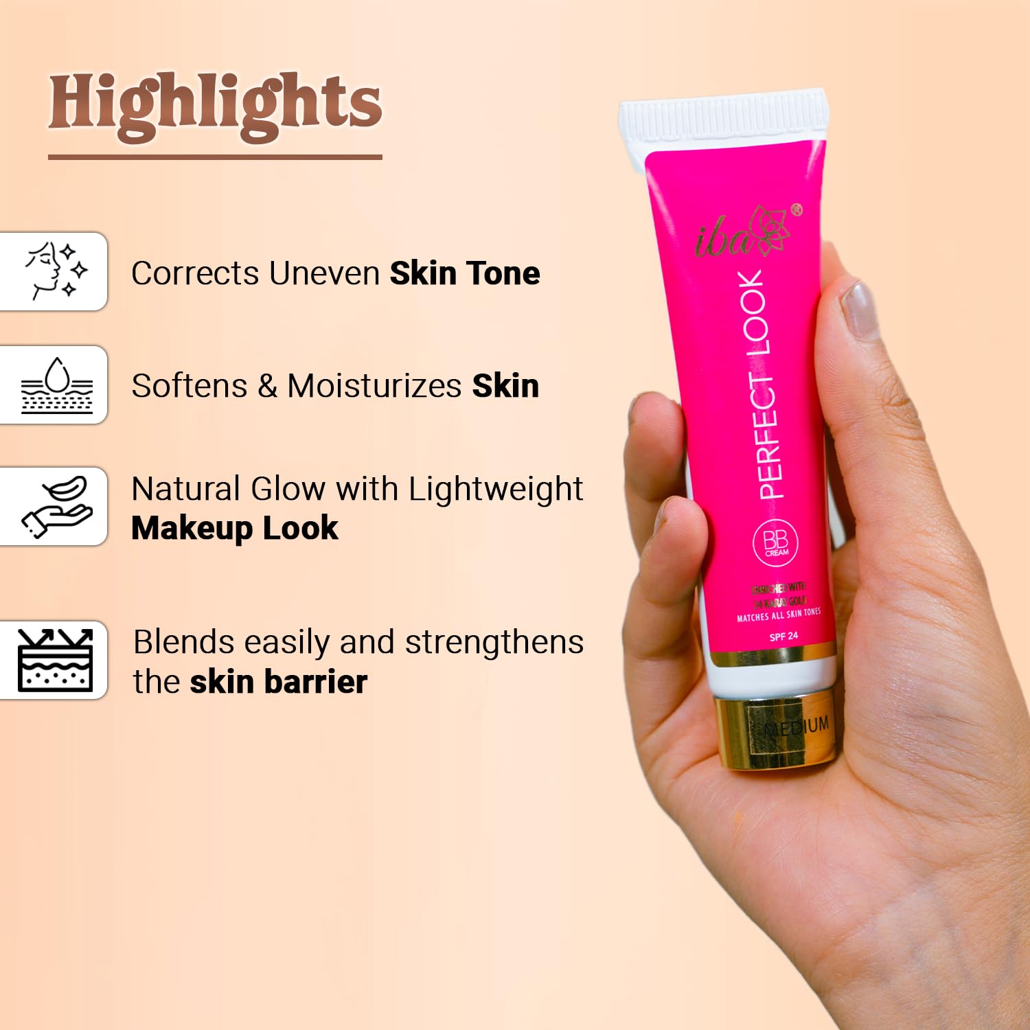 Iba Perfect Look BB Cream With 24 Karat Gold 30g
