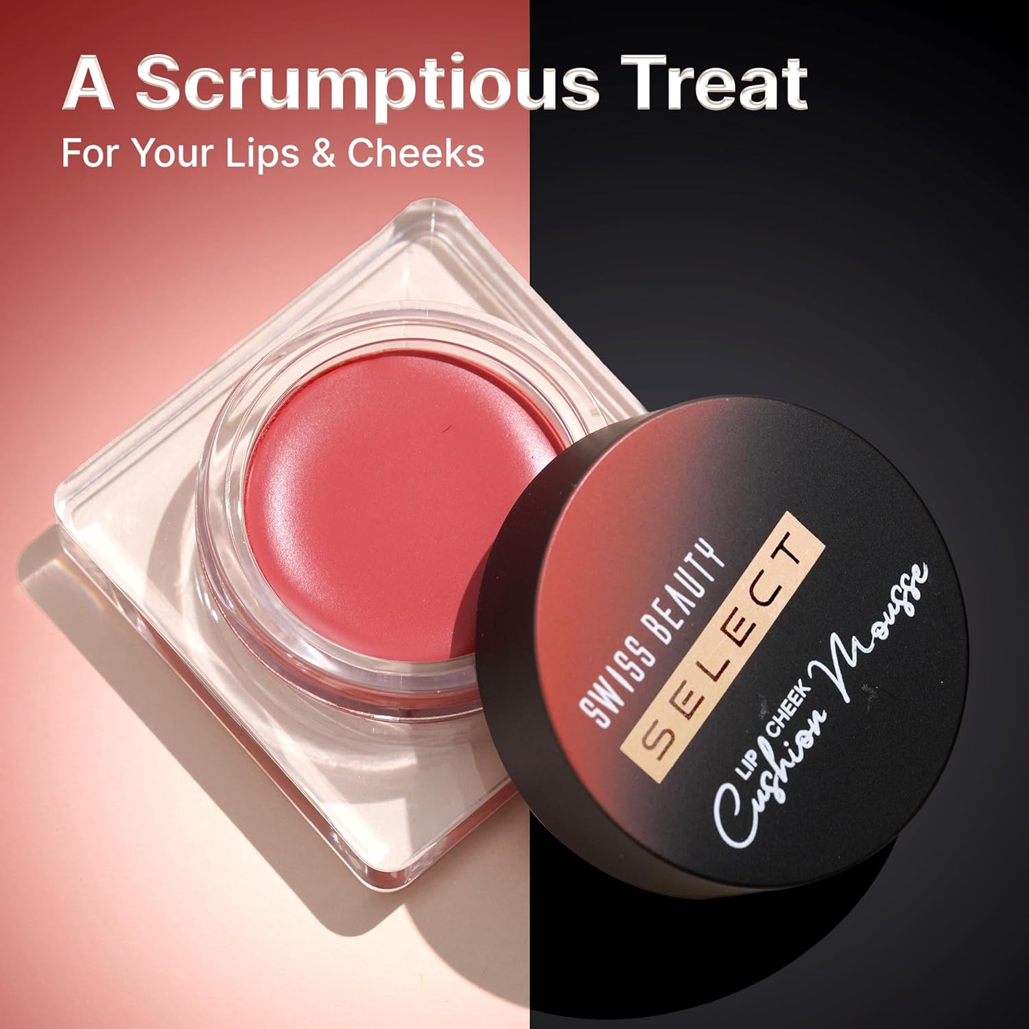 Swiss Beauty Select Lip And Cheek Cushion Creamy Mousse with Vitamin E | 12 Hours Stay | Shade- Empress Pink, 4.5gm |