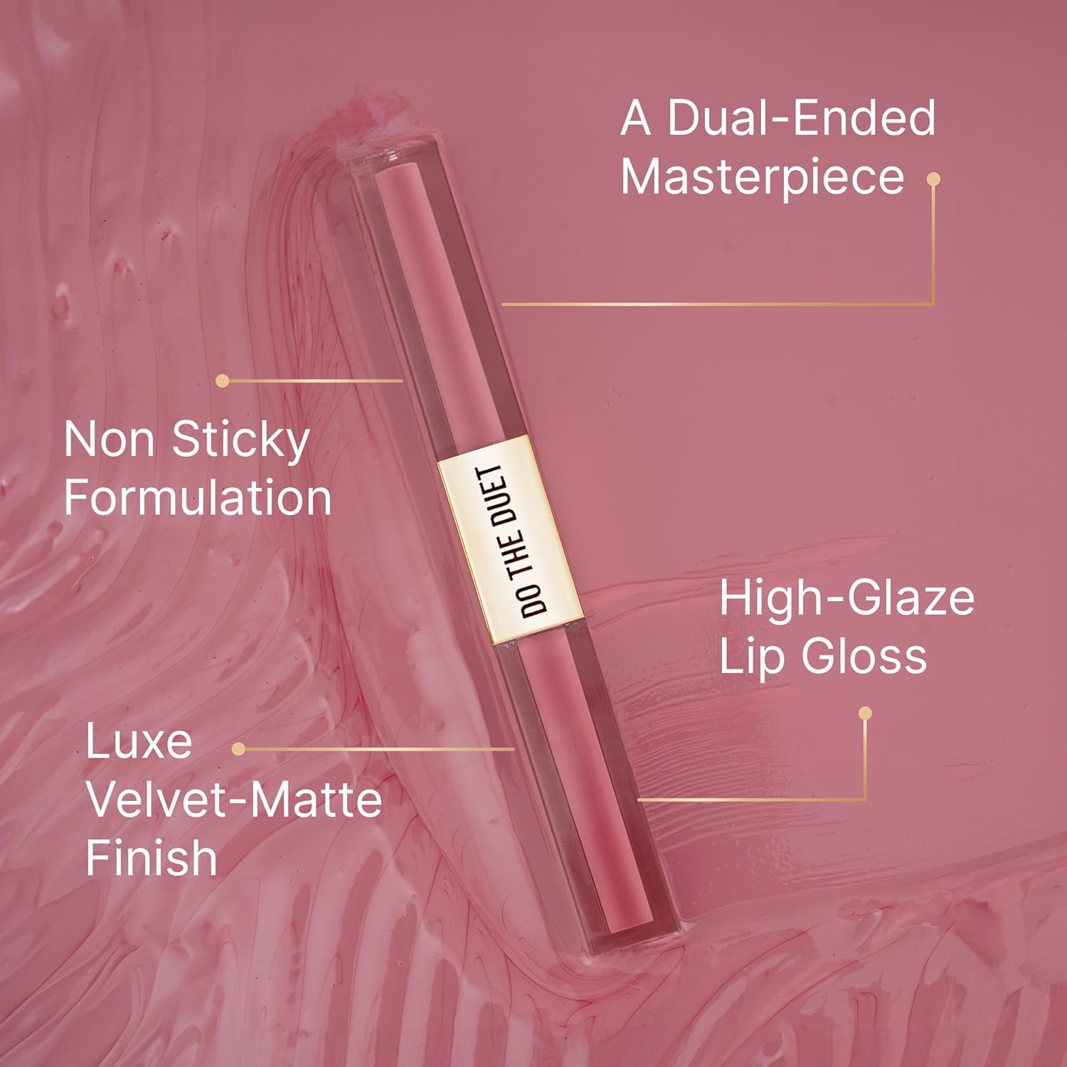 Swiss Beauty Select Do The Duet Lipstick | Matte Liquid Lipstick + Tinted Gloss | Infused with Vitamin E and Jojoba Oil | Shade-Imperial Red, 3ml |