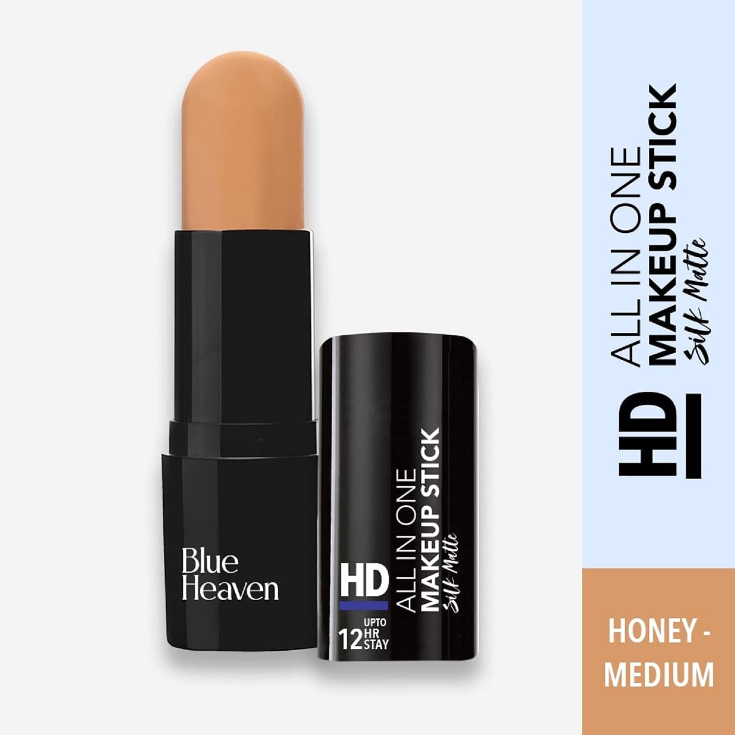 Blue Heaven HD All In One Makeup Stick, Full-Coverage, Natural Finish, Honey, All, 10g