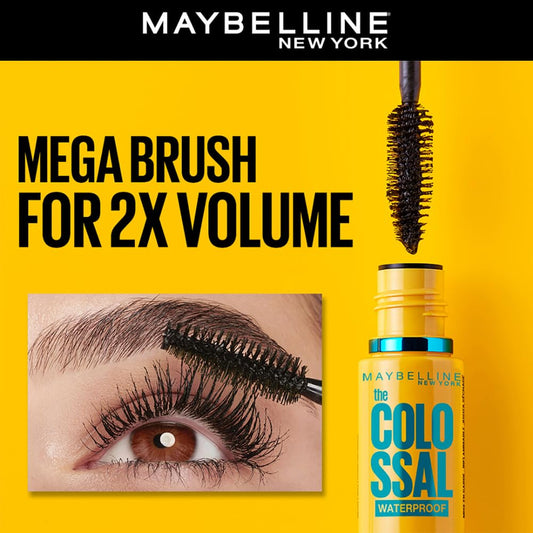 Maybelline New York Mascara, Volumizing & Lengthening, Waterproof, Black, Volume Express Colossal, 10ml