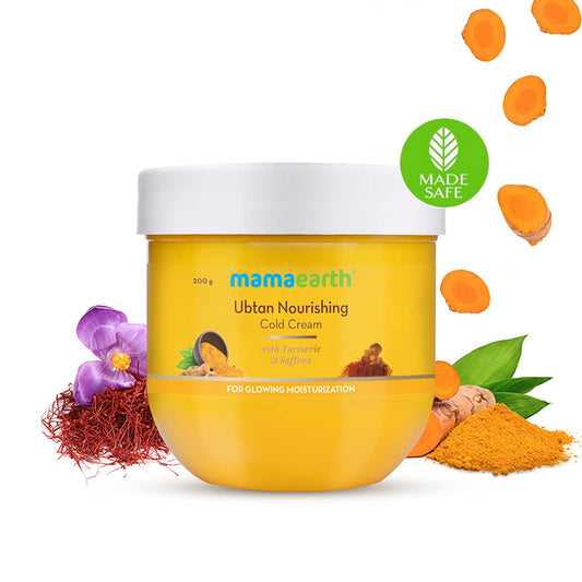 Mamaearth Ubtan Nourishing Cold Cream with Turmeric & Saffron - 100 gm