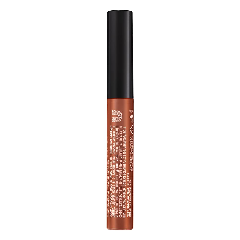 LAKME LAKM Lakme Forever Matte Liquid Lip Colour, Long-Lasting Lipstick, Lightweight & Transferproof, Smudgeproof - Nude Latte 5.6ml