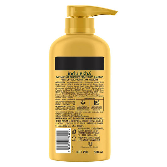 Indulekha Dandruff Treatment Shampoo, 580 ml