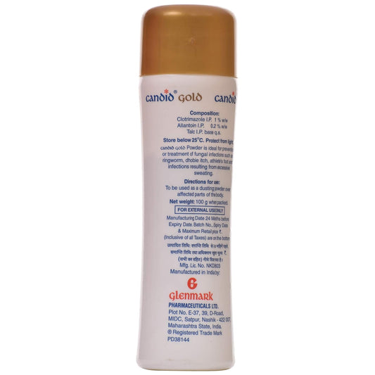 Candid Gold Dusting Powder 100 gm for Fungal skin infections