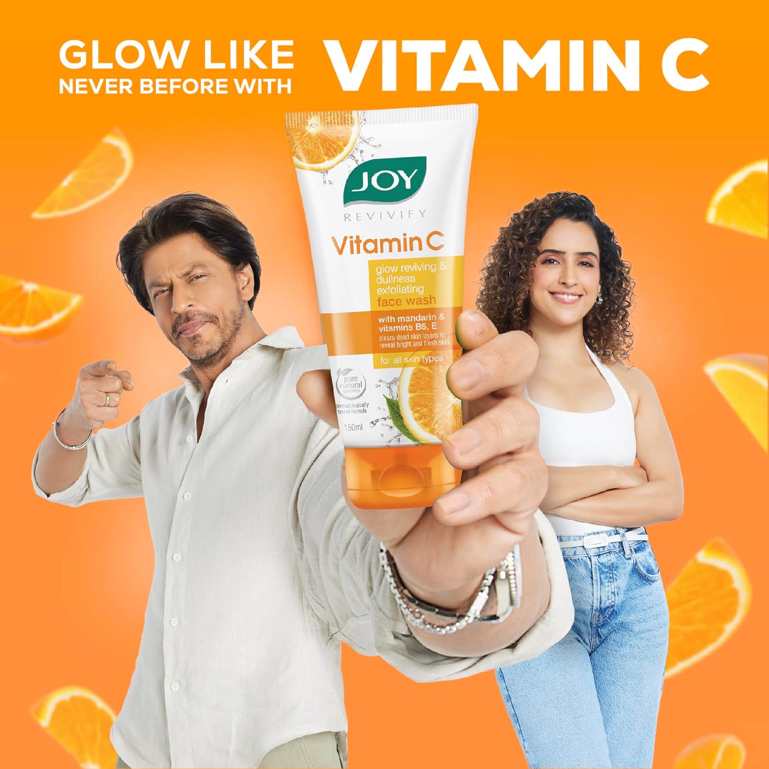 Joy Vitamin C Brightening Face Wash For Bright and Glowing Face 150ml x 2