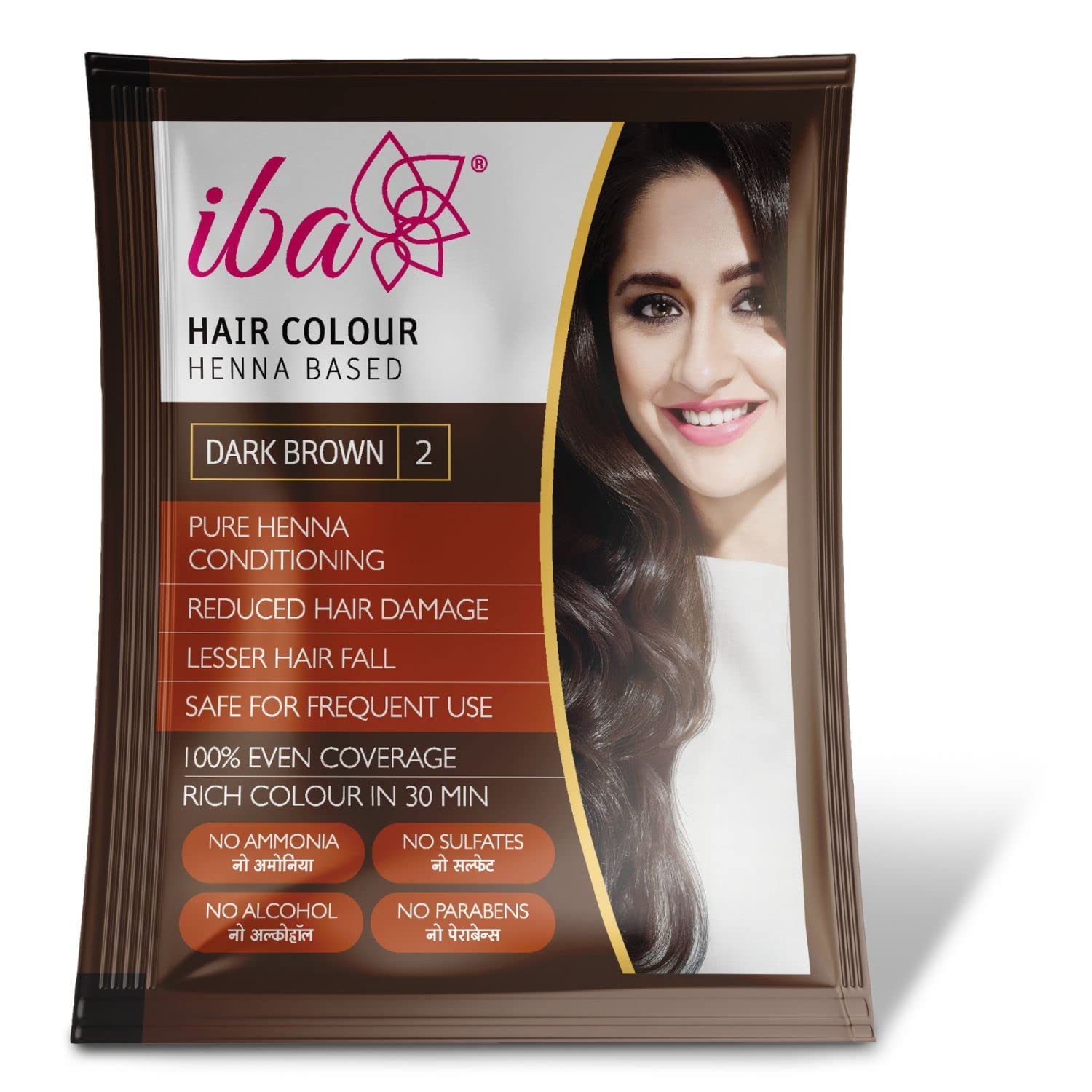 Iba Hair Colour for Women - Dark Brown, 70g (Pack of 2)
