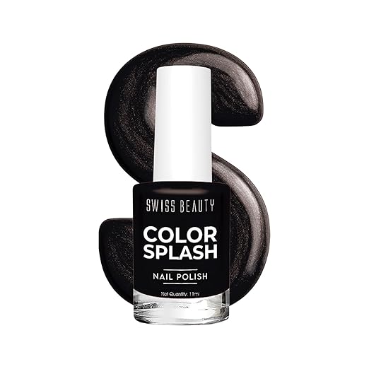 Swiss Beauty Color Splash Nail Polish - Long-Lasting, Glossy - 11 ML, Midnight Spell
