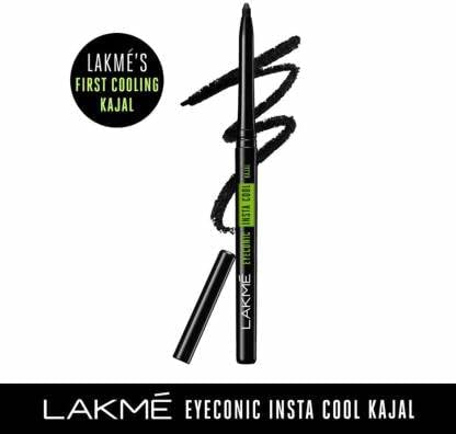LAKMÉ Eyeconic Insta Cool Kajal, Matte Finish Pencil (Pack Of 2) (Black)