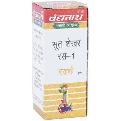 Baidyanath Sutshekhar Ras No 1 (Swarna Yukta) (10tab) Gastritis, Dyspepsia, Abdominal Pain, Vomiting, Bloating, Pitta Is Lower