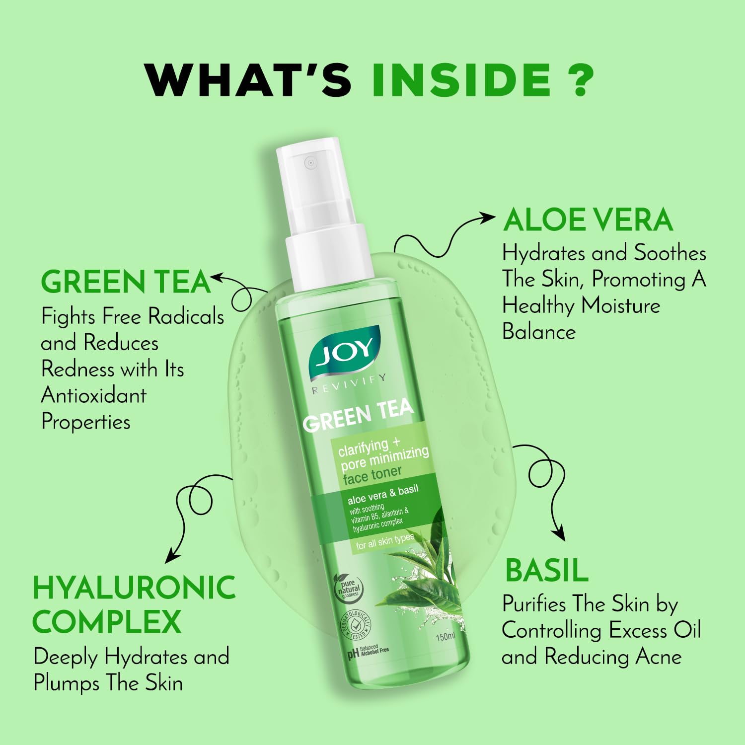 Joy Clarifying & Pore Minimizing Green Tea Face Toner (150ml)