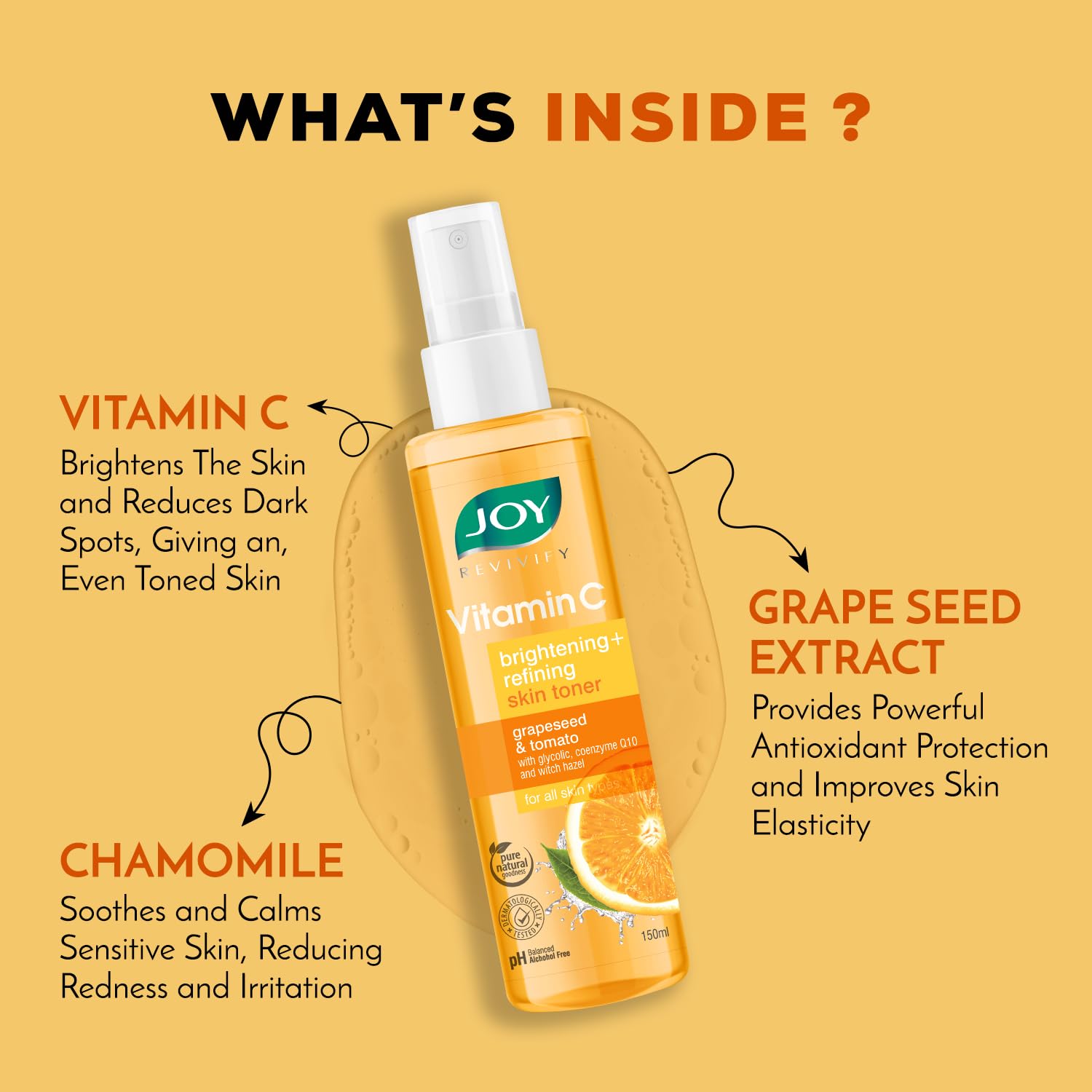 Joy Vitamin C Facial Kit for Women and Men with Face Toner (150ml) & Serum (30ml)