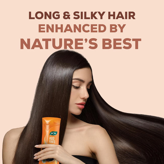 Joy Apricot & Peach Conditioning Shampoo for Growing Long & Silky Hair (340ml x 2)