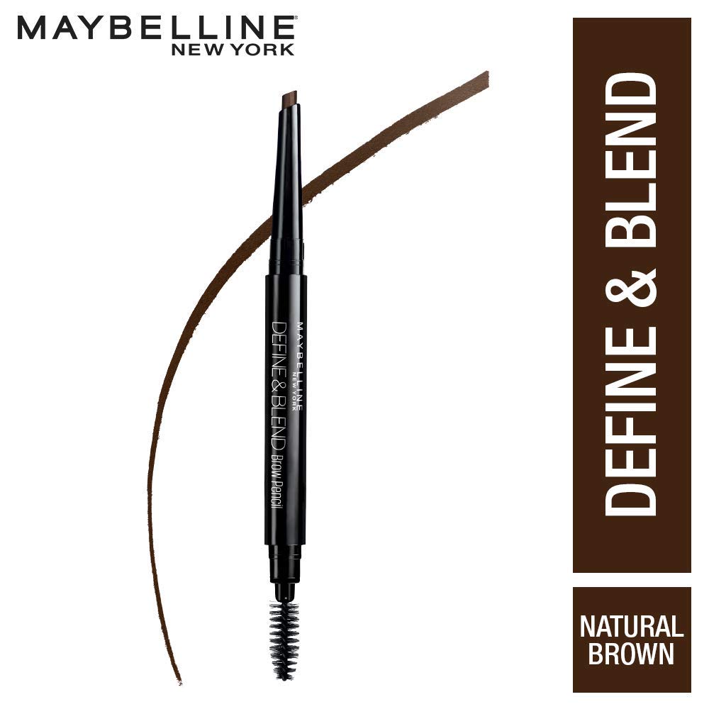 Maybelline New York Brow Pencil, With Spoolie, Long-lasting and Natural-looking Results,Natural Brown, 0.16 g