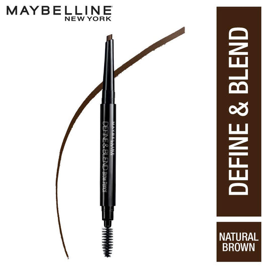 Maybelline New York Brow Pencil, With Spoolie, Long-lasting and Natural-looking Results,Natural Brown, 0.16 g
