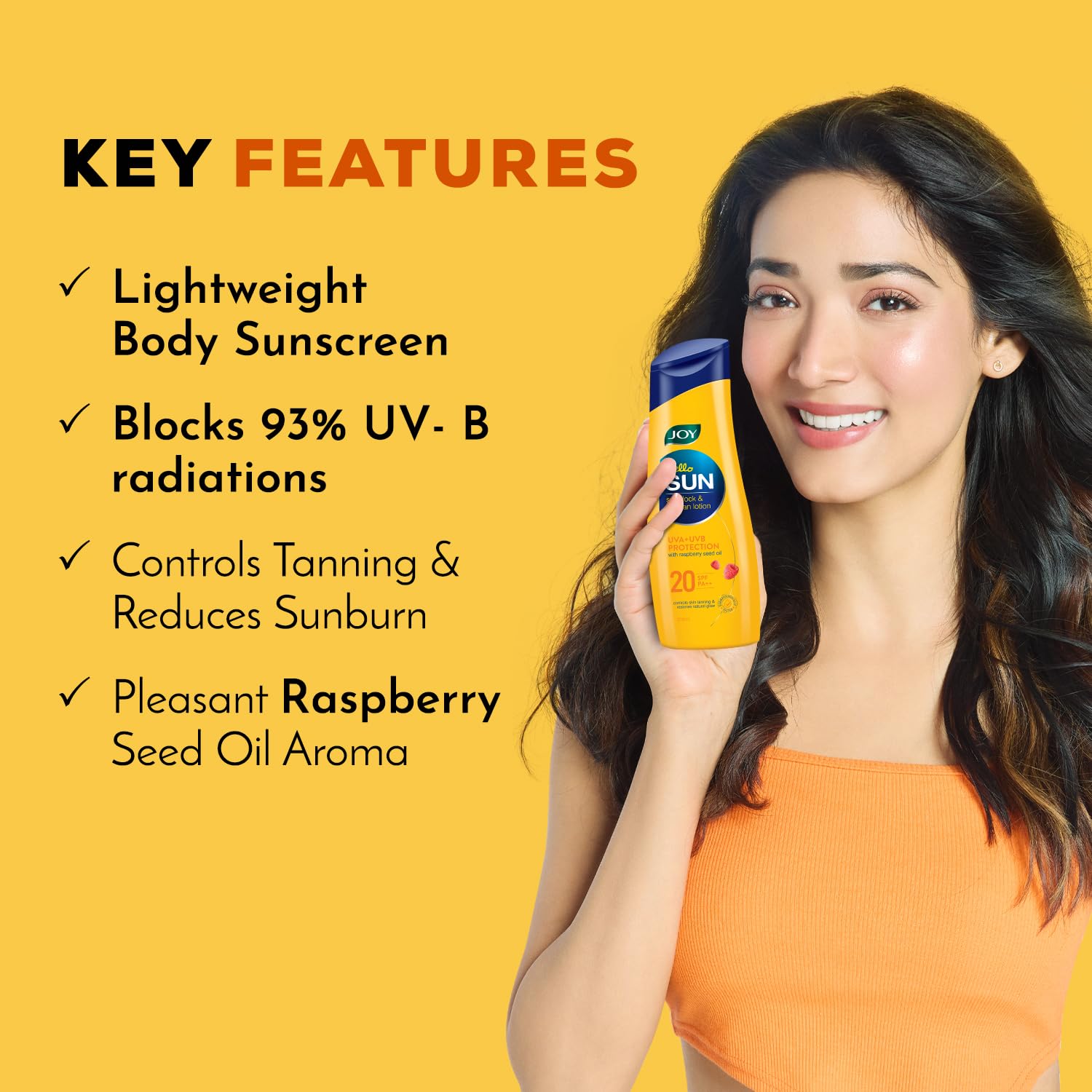 Joy Hello Sun Body Sunscreen Lotion SPF 20 PA++ (300ml x 2)