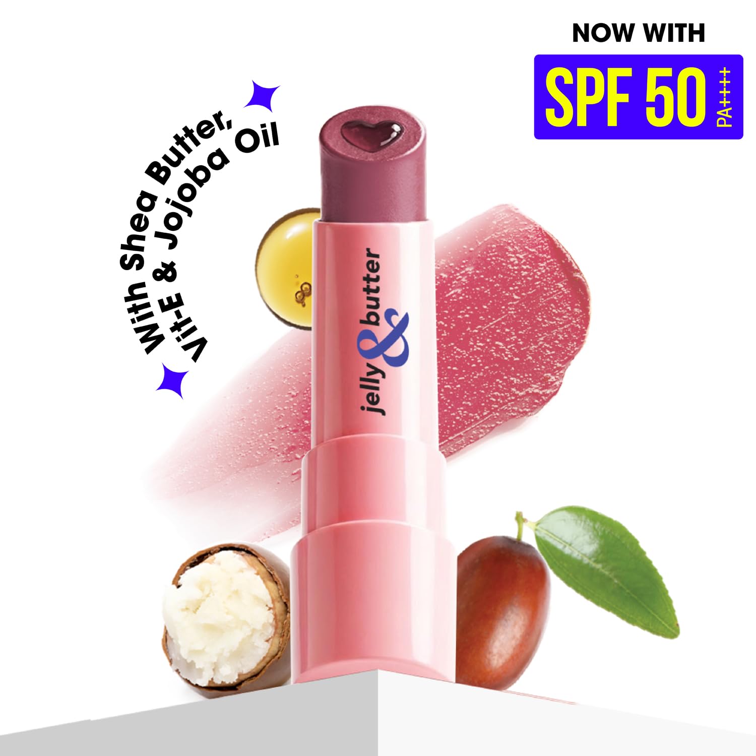 Blue Heaven Jelly & Butter SPF 50 Lip Balm  Dusty Rose, 3g