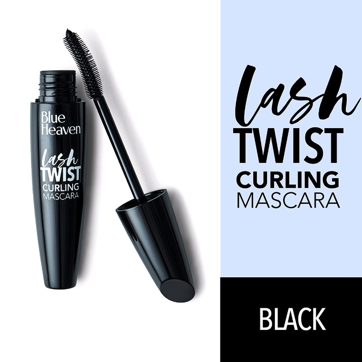 Blue Heaven Lash Twist Curling Mascara for Women | Waterproof, Smudge Proof & Long Lasting | Quick Dry, No Clumping | Intense Black Volumizing & Curling Mascara | 12ml