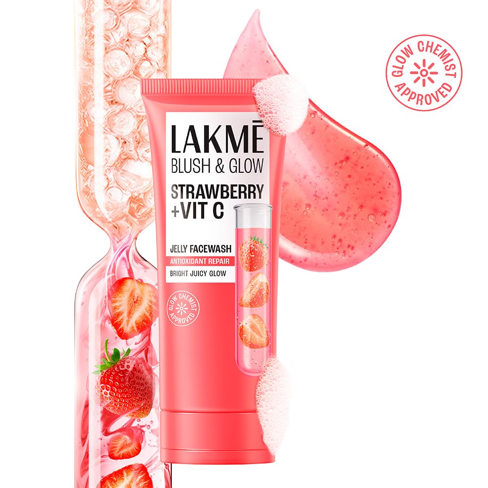 Lakme Blush & Glow Strawberry Refreshing Gel Face Wash 100 g