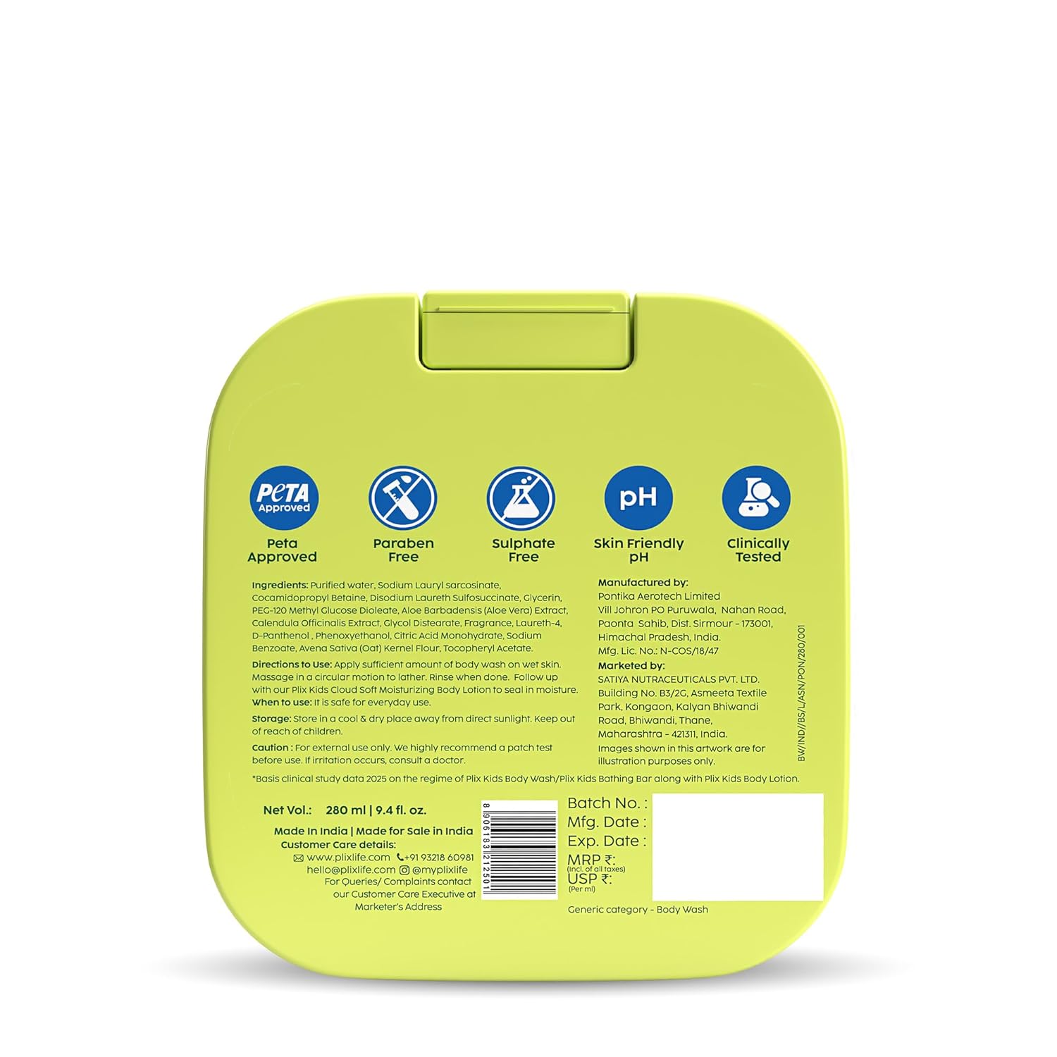 Plix Kids Bubble Splash Nourishing Body Wash
