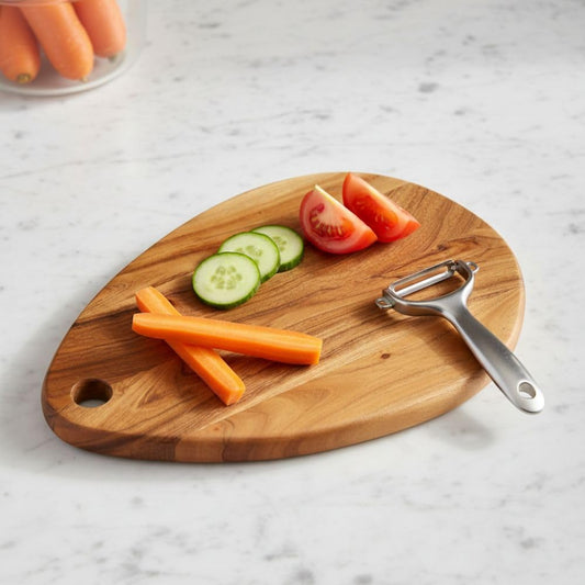 Decorlay Acacia Wood Chopping Board Oval Shape | Multipurpose Cutting & Serving Board for Vegetables, Fruits, Meat, Cheese & Bread | Brown