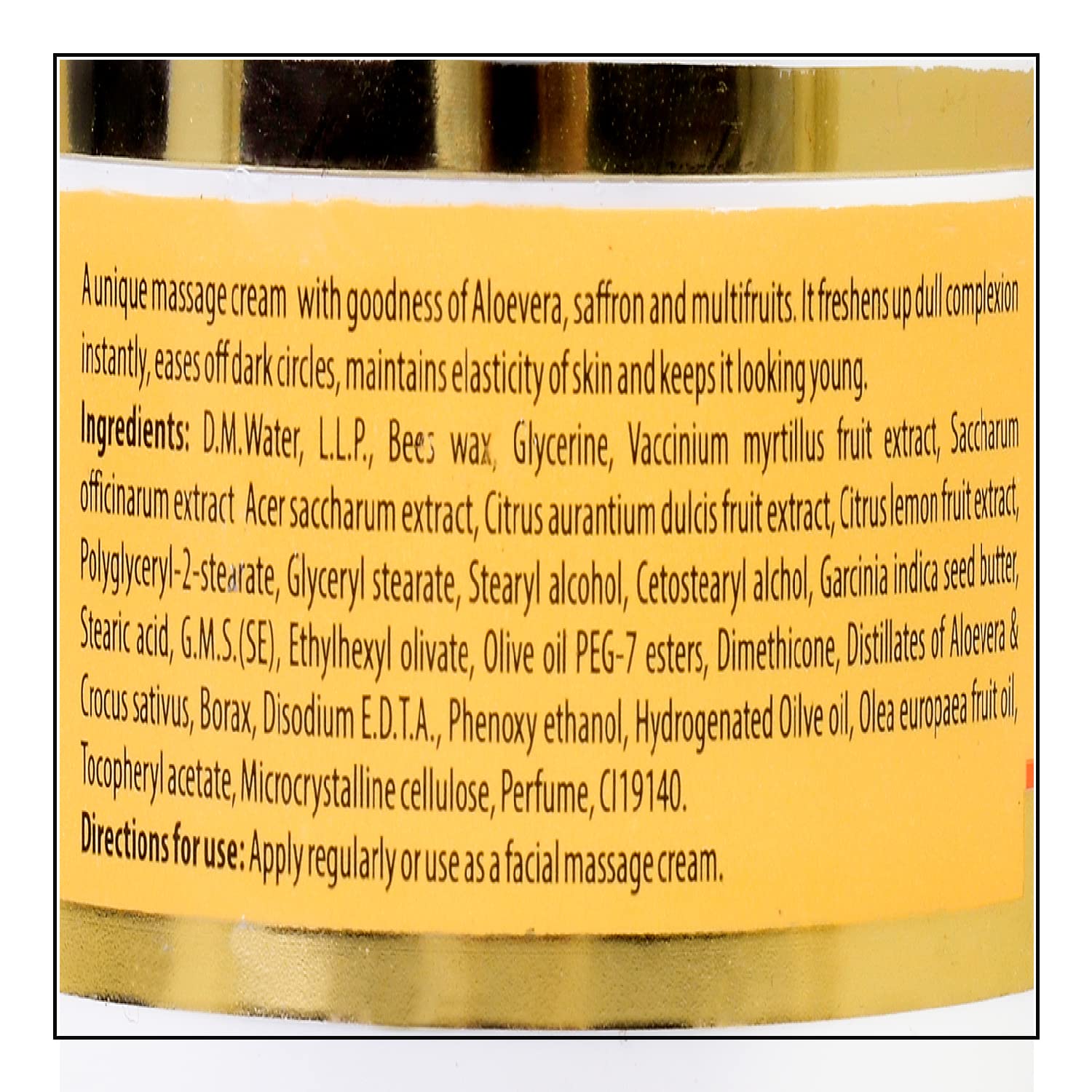Bakson Sunny Saffron Gold Facial Cream (100g)