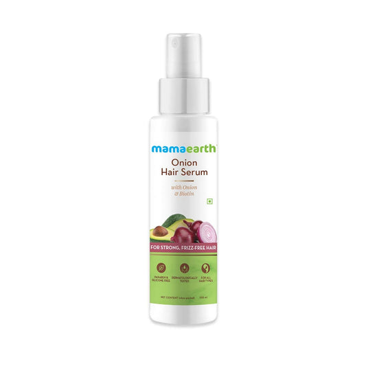 Mamaearth Onion Hair Serum with Biotin | Frizz-Free Hair | 100 ml