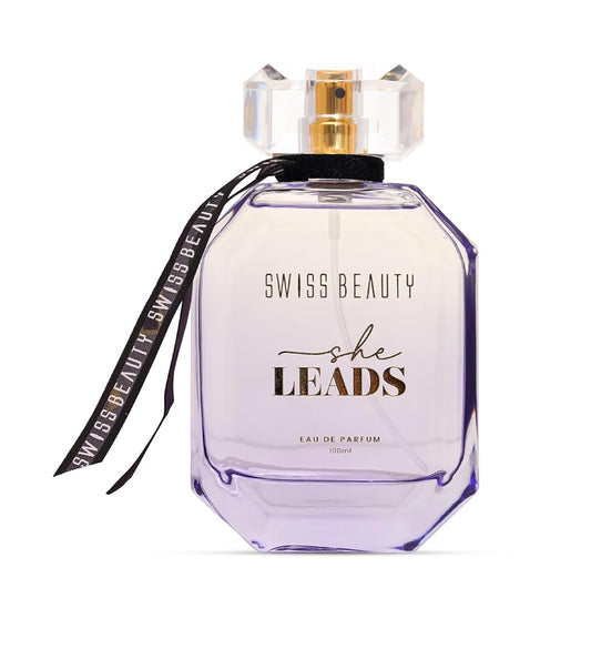 Swiss Beauty She Leads EDP, 100ml | Long-Lasting | Ideal For Gifting | Everyday Wear | Top Note: Elemi | Middle Note: Violet Flower | Base Note: Musk
