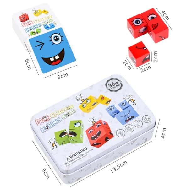 Toy Imagine Emoji Face Cube Puzzle Game for Kids