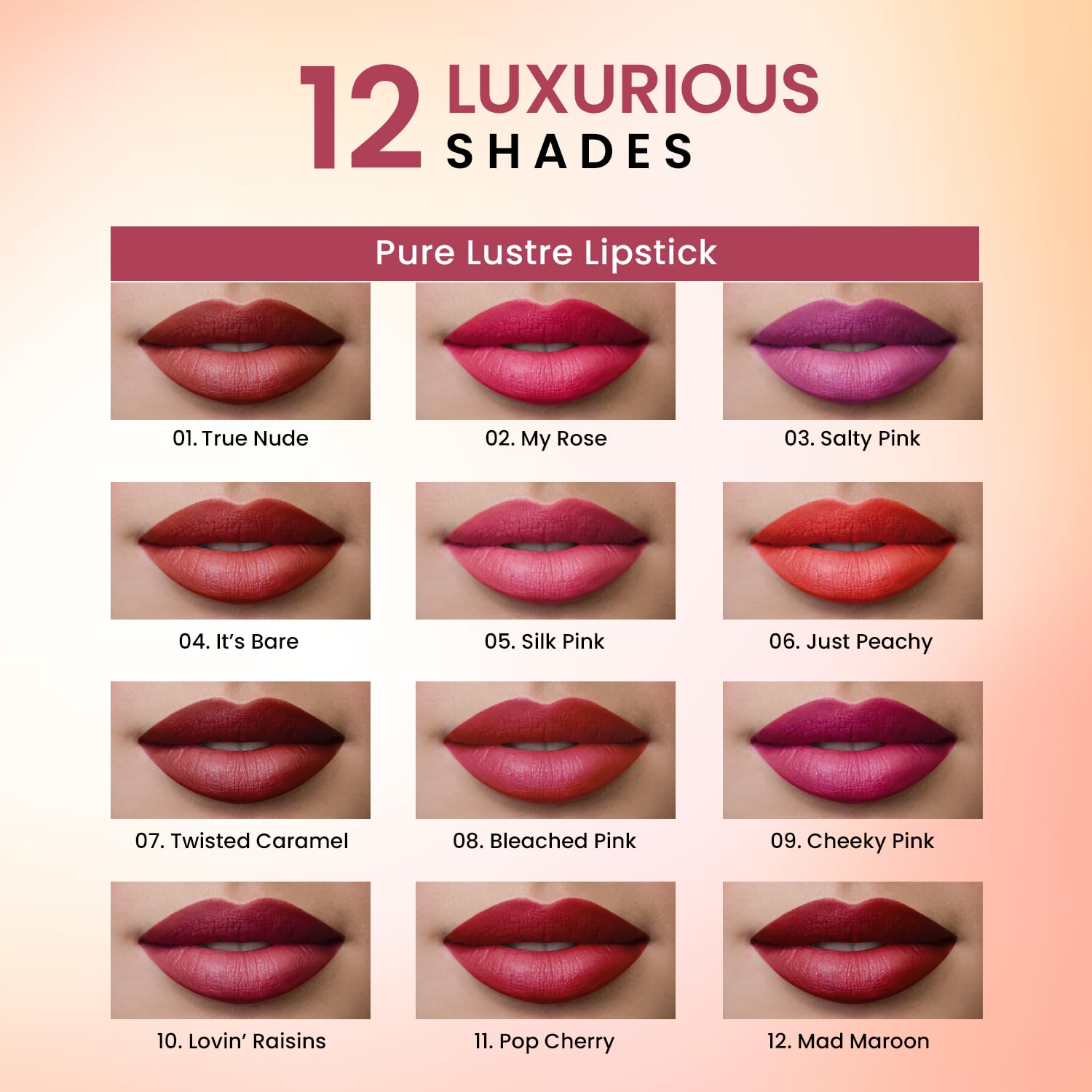 Swiss Beauty Pure Lustre Lipstick | High Shine Finish | Smooth Glide | With Olive Oil & Vitamin E | Hydrating | Shade- Twisted Caramel, 3.8gm