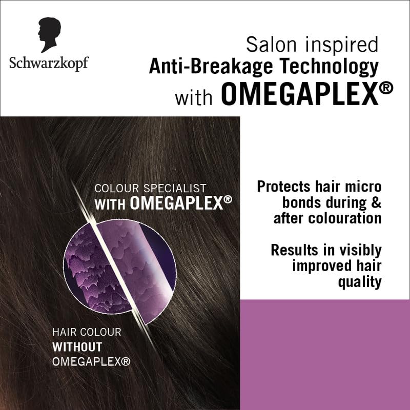 Schwarzkopf Colour Specialist At Home Permanent Hair Colour With Omegaplex Anti-Breakage Technology And Hyaluronic Acid With 2 After Colour Repair Masks For Softer Hair, 5.65 Chocolate Brown 165ml