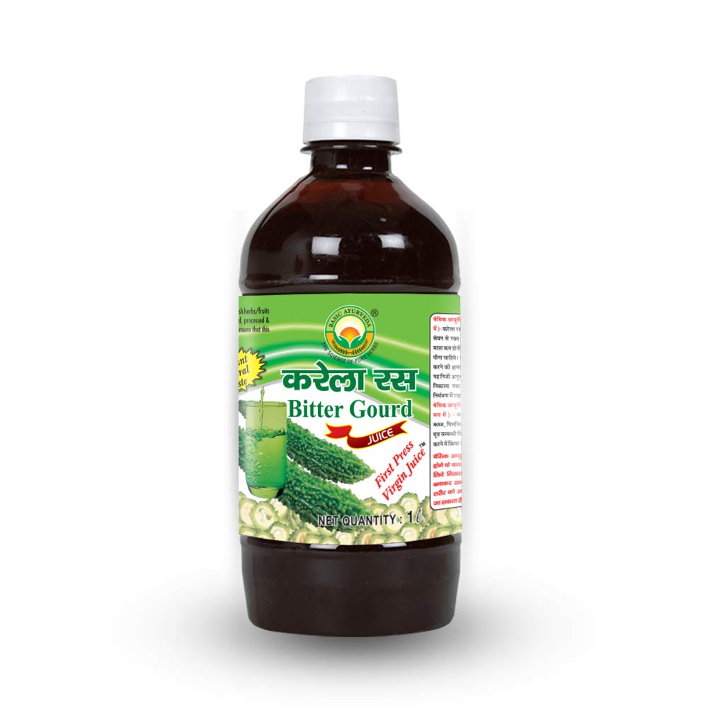 Basic Ayurveda Bitter Gourd Juice 1ltr For Immunity and Digestion, blood sugar levels and bad cholesterol levels