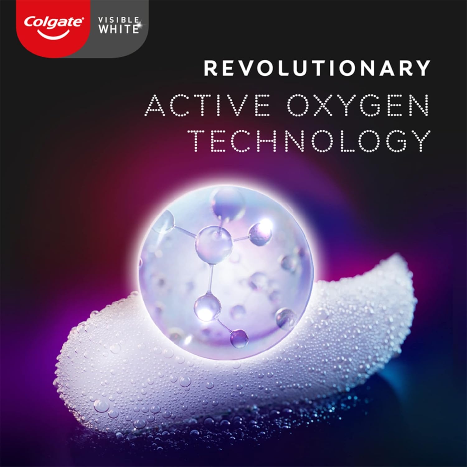 Colgate Visible White O2, Teeth Whitening Toothpaste (50g), Aromatic Mint, Active Oxygen Technology