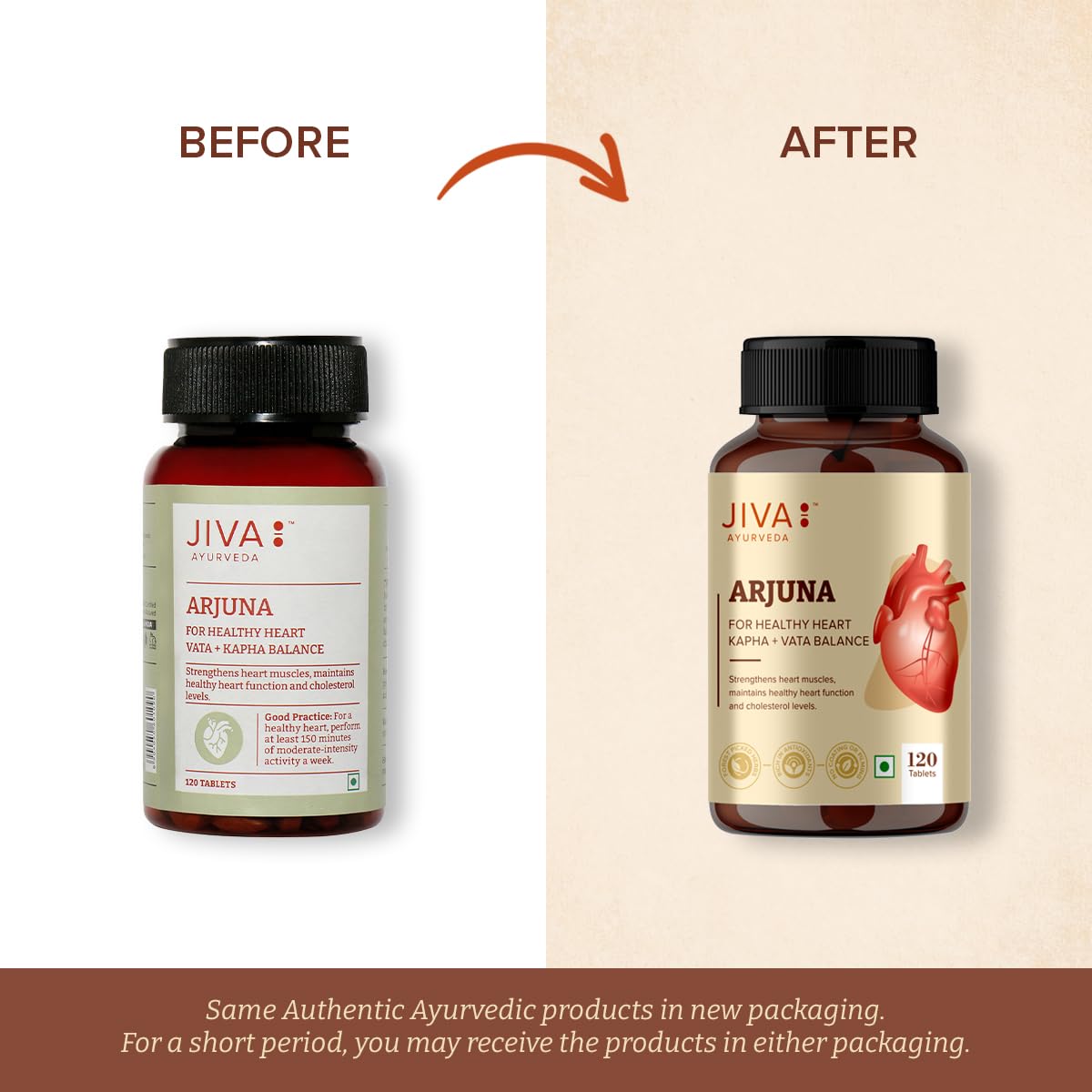 Jiva Arjuna Tablets 500mg Promotes Heart Health | Manages Cholesterol Level - 60 Tablet