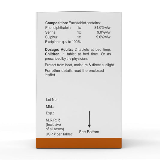 Bakson's Homeopathy Y-Lax Tablet - 75 Tabs