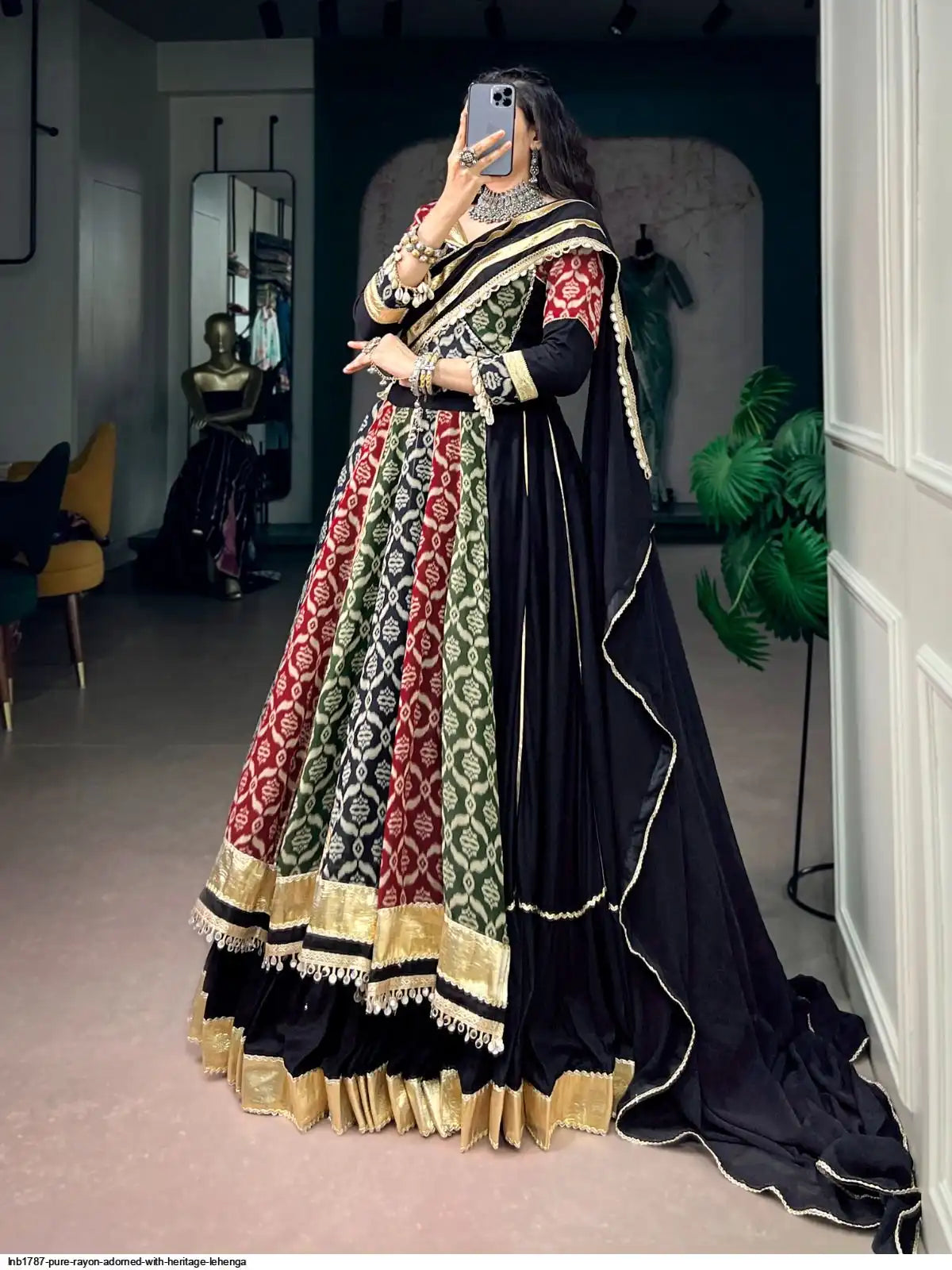 LNB1787 PURE RAYON ADORNED WITH HERITAGE LEHENGA