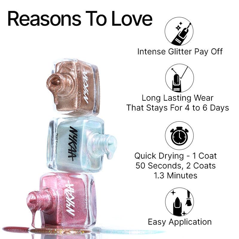 Nykaa Glitter Nail Enamel - Cinderella Feels 463