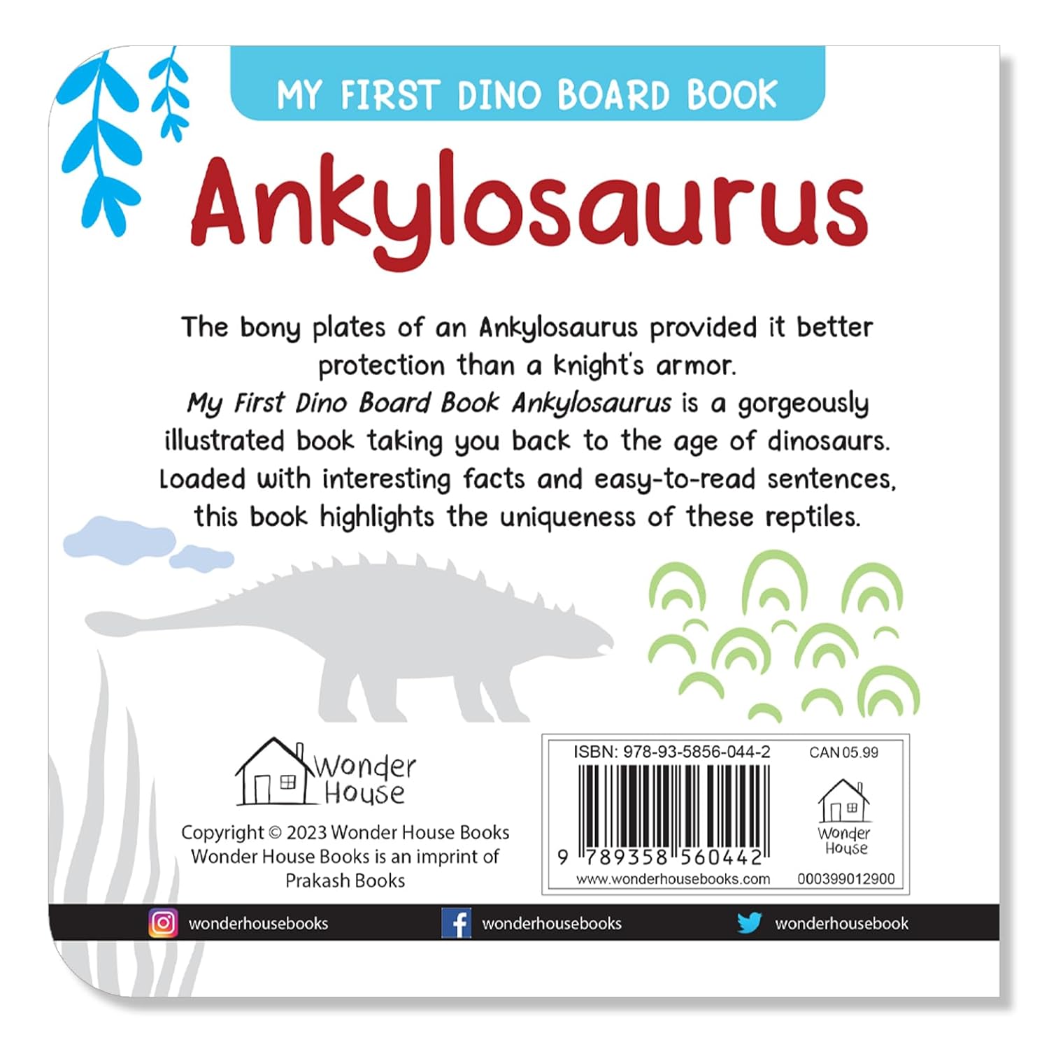 Ankylosaurus – My First Dino Board Book: Illustrated Dinosaur Picture Book for Kids | Board Book