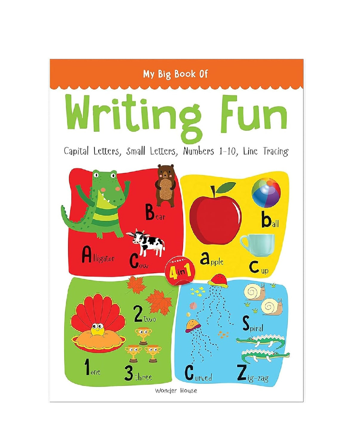 My Big Book of Writing Fun – Write and Practice Capital Letters, Small Letters, Numbers 1–10 & Line Tracing | Hardcover