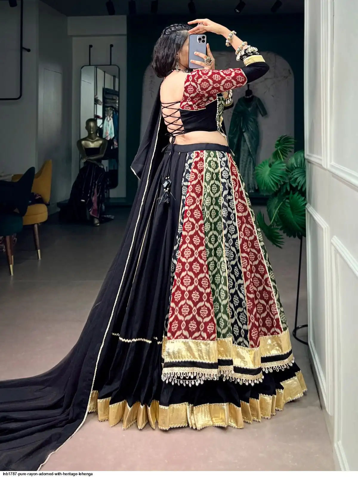 LNB1787 PURE RAYON ADORNED WITH HERITAGE LEHENGA