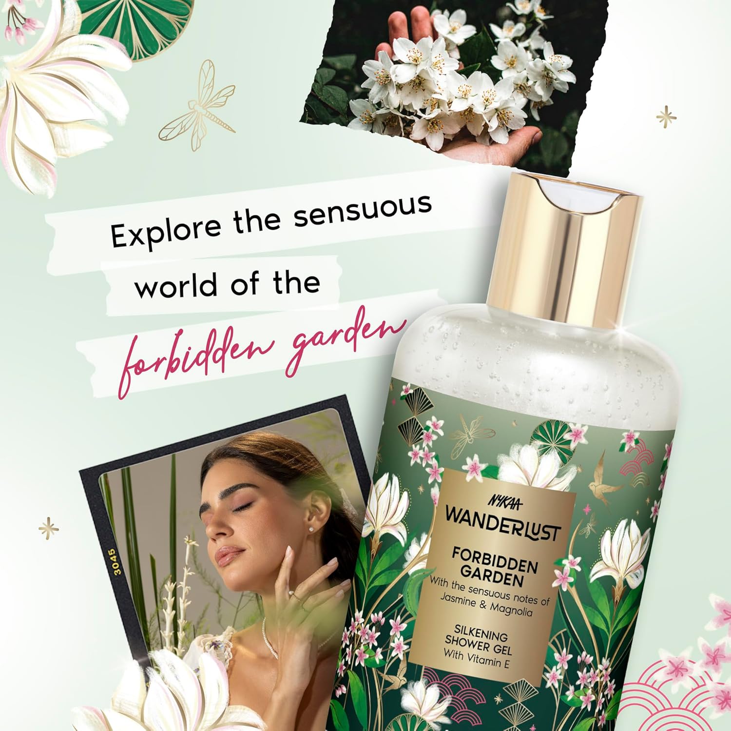 Nykaa Wanderlust Forbidden Garden Body Wash for Women | Hydrating & Barrier Repair with Vitamin E & Glycerine | Gentle Cleanser for Nourished, Refreshing Skin | 250ml | Paraben-Free & Vegan