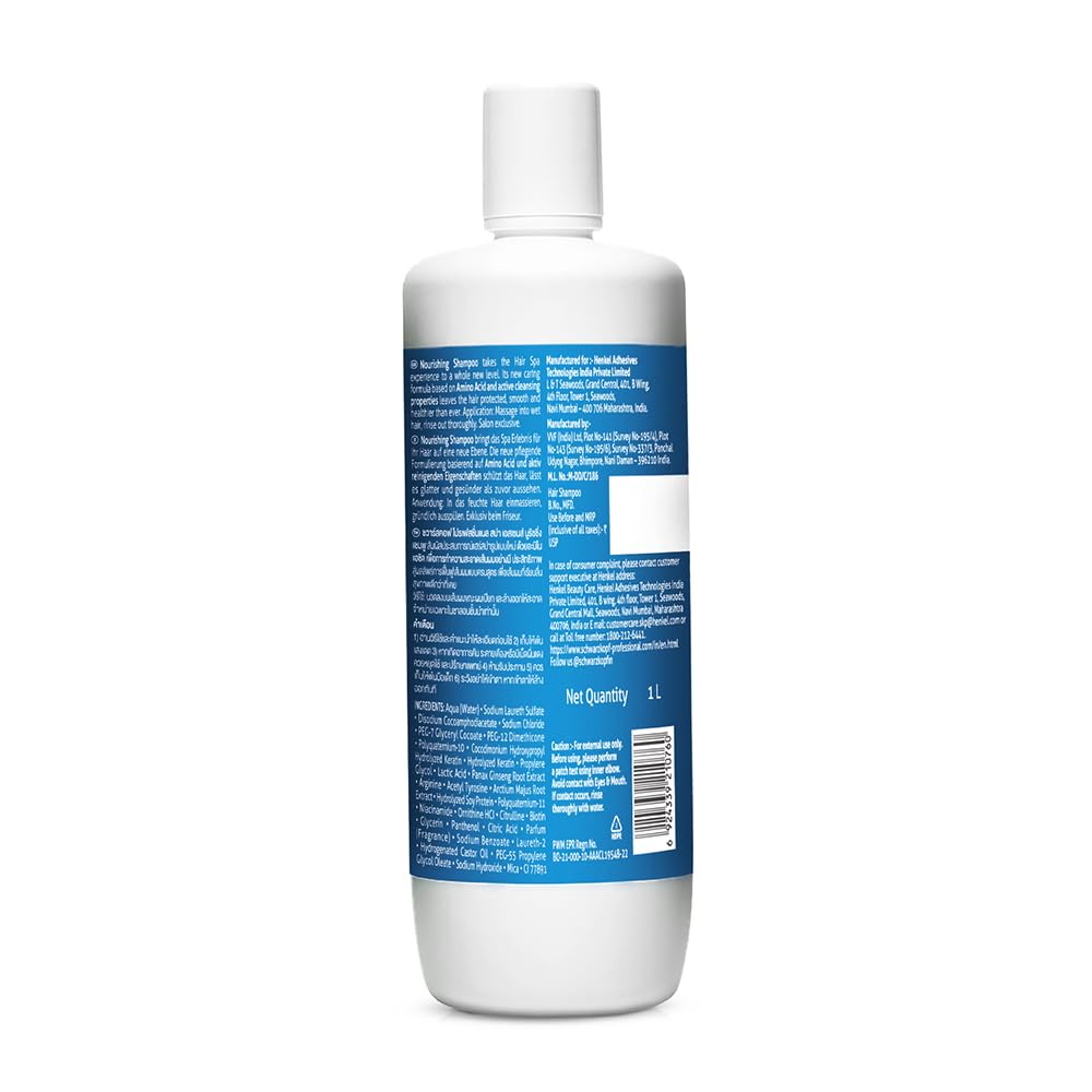 Schwarzkopf Professional Spa Essence Nourishing Shampoo | 1000 Ml